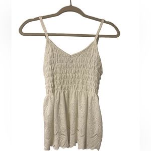 Urban Romantics white frilly tank top